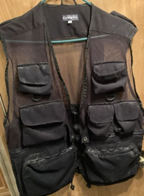 Men’s Mesh Multi-Pocket Fishing Hunting Photo Journalist Vest Size XL Camping - Image 1 of 4