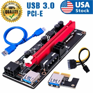 VER009S PCI-E Riser Card PCIe 1x vers 16x USB 3.0 Câble de données GPU Mining - Photo 1/12