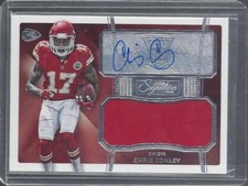 CHRIS CONLEY 2015 DONRUSS SIGNATURE SERIES CHIEFS ROOKIE JERSEY AUTO RC #465
