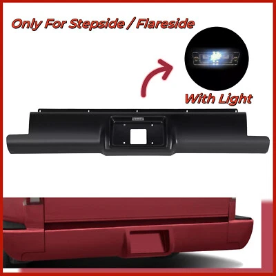 Black Rear Steel Roll Pan For Chevrolet GMC C1500 K1500 Stepside Flareside 88-98 - Image 1 of 4