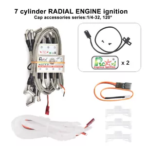 RCEXL 7 cilindros con sensor de encendido de motor RADIAL para NGK ME-8 1/4-32 120 grados - Imagen 1 de 3