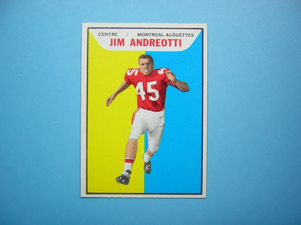 1965 TOPPS CFL FOOTBALL CARD #61 JIM ANDREOTTI EX/NM NM SHARP!! '65 TOPPS - Image 1 of 2