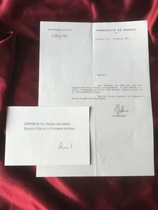 Autogramm JEAN AUSSEIL (†2001) - Staatsminister MONACO - handsigniert - 80er Jahre - RARITÄT! - Bild 1 von 2