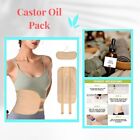 Reusable castor oil pack kit waist wrap neck wrap AND organic castor oil