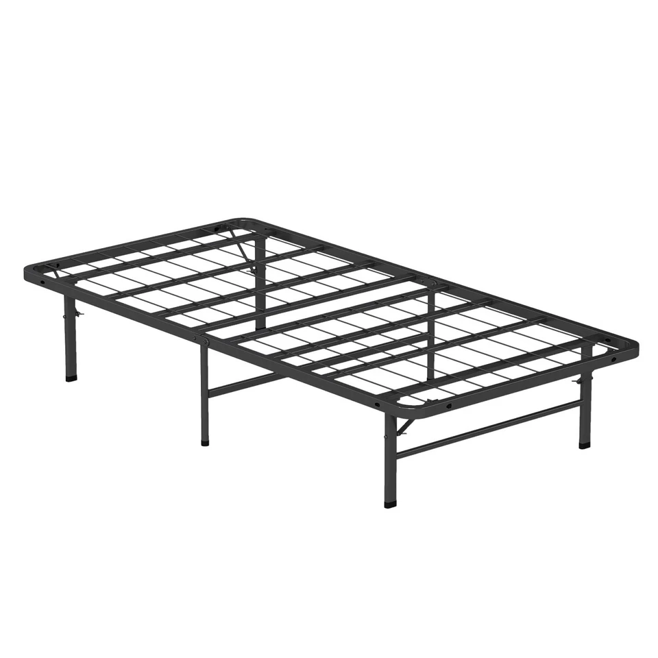 New Modern Bi-Fold Folding Platform Metal Bed Frame Mattress Foundation BF - Image 1 of 1