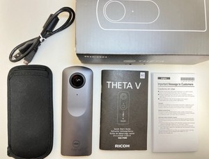 Good quality Ricoh Theta THETA V 360 degree camera with original box and many