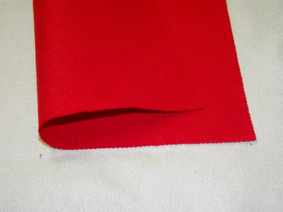 Acrylic Felt Baize Craft/Poker Fabric Material - CHERRY RED - Image 1 of 1