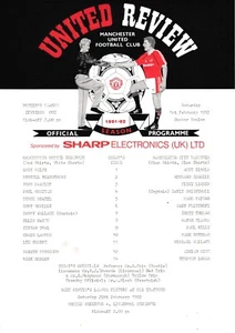 Manchester United Reserves v Manchester City Reserves 1991/2 (1 Feb) - Picture 1 of 1