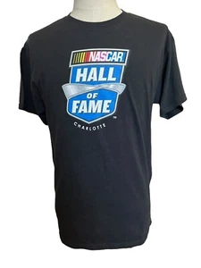 NASCAR Hall Of Fame Charlotte Black T-Shirt Size Large 100% Cotton NEW - Picture 1 of 12