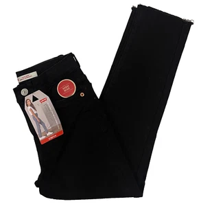 Girls Levis High Rise Ankle Straight Stretch Jeans Size: 8 REG Black - Picture 1 of 7