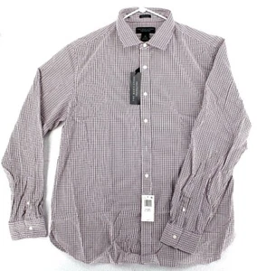 Bloomingdales Casual Button Up Shirt Men’s Size XL Long Sleeve Reg Fit Gingham - Picture 1 of 10