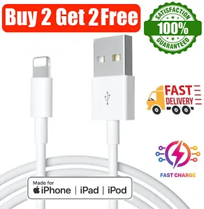 1M 2M Genuine iPhone Charger Fast For Apple Cable USB Lead 14 13 12 11 7 8 X, XS - Picture 1 of 9