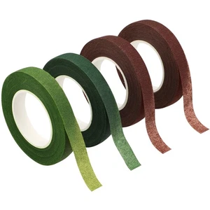 4 rollos de cintas florales verde oscuro de 30 yardas de ancho cinta adhesiva de embalaje para ramo - Imagen 1 de 11