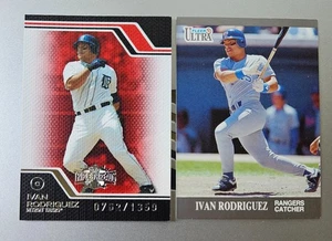 Ivan "Pudge" Rodriguez 1991 Fleer Update RC / 2001 Triple Threads #762/1350 - Picture 1 of 4
