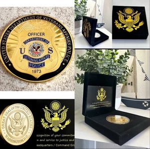 VA U S Dept of Veterans Affairs Police Challenge Coin. New! Retirement Award - Picture 1 of 7
