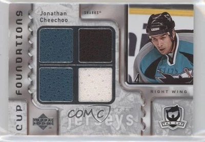 2006-07 Upper Deck The Cup Foundations Quad Jerseys /25 Jonathan Cheechoo #CQ-JC - Image 1 of 2