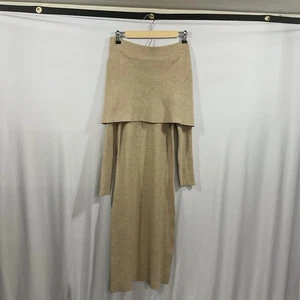 Vestido Anthropologie Elliatt Mujer Tinsley Tejido Beige Fuera del Hombro Nuevo con Etiquetas - Imagen 1 de 6
