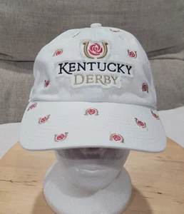 Baseballmütze Kentucky Derby Rennen weiß durchgehend Rosen gesticktes Logo '47 - Bild 1 von 9