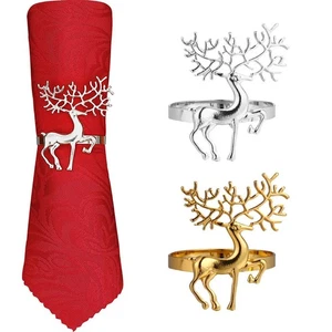 1-10X Serviettenringe Ringe Halter Schnallen Tischdeko Hochzeitsdeko Weihnachten - Bild 1 von 14