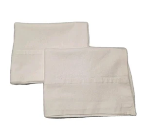 Set Of 2 White Flannel Pillowcases  20 X 30 Standard/queen - Picture 1 of 4
