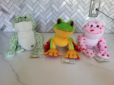 Webkinz Plush Love Frog, Spotted Frog, Tree Frog (Used Codes) - Image 1 of 4