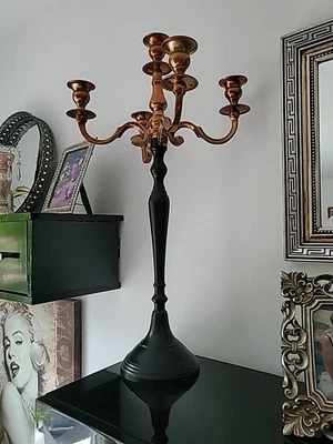 5 armiger Kerzenleuchter Kupfer Schwarz Neu - Bild 1 von 2