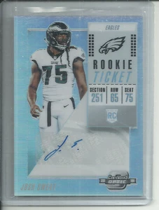 JOSH SWEAT 2018 PANINI CONTENDERS SILVER REFRACTOR AUTOGRAPH RC!!!EAGLES!!!! - Picture 1 of 1