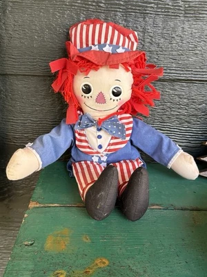 Коллекционная кукла Raggedy Andy God Bless America 16 дюймов аплодисменты США дядя Сэм - Изображение 1 из 4