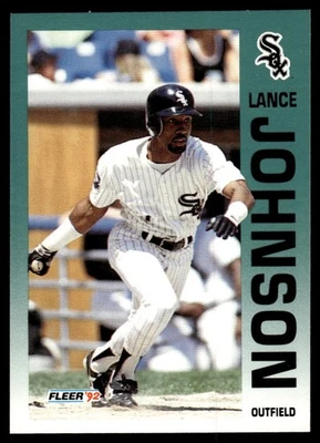 1992 Fleer #87 Lance Johnson Printed in U.S.A. - Image 1 of 2
