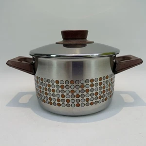 Vintage WMF Cromargan Germany Op Art Dots 1.5L Saucepan Mid Century Modern 70's - Picture 1 of 15