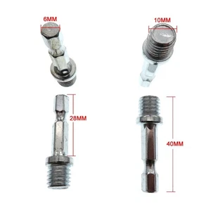 Silver Connecting Rod Adapter Drill Chuck M10 Reliable and Long lasting - Foto 1 di 14