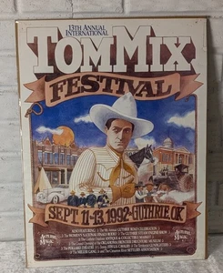 1992 Tom Mix Festival Poster Guthrie Oklahoma K. Mack Boles Western Art - Picture 1 of 8