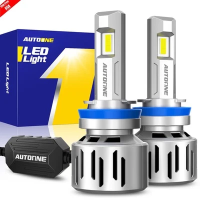 Juego de 2-6 bombillas LED de haz alto/bajo H11 H8 H9 súper brillantes 6500K 80000LM Foto 1 de 4