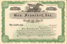 Geo. Franchet New York stock certificate share scripophily