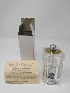 Vintage Mr. Dudley Salt Shaker & Pepper Mill Clear Combo Set New Old Stock - Picture 1 of 11
