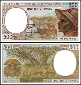 Central African States - Gabon 500 Francs, 2000, P-401Lg, UNC
