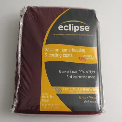 Eclipse Thermaweave Red Blackout Curtain One Panel 52" x 84" Woven Back Tab - Image 1 of 4