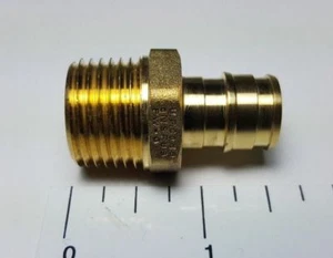 25 PZ ADATTATORE ESPANSIONE 1/2"" PEX A X 1/2"" MASCHIO NPT PEX F1960 - Foto 1 di 5