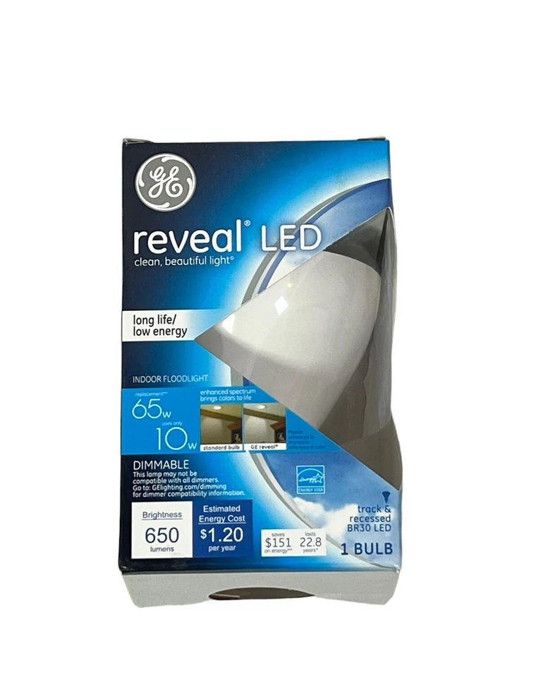 GE reveal LED Indoor Floodlight Dimmable Light Bulb 65w 10w 650 Lumens 1 Bulb - Image 1 of 3