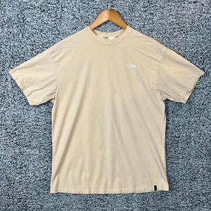 Zyia Active Shirt Mens Small Beige Active Wear Tee Stretch Short Sleeve Logo S - Picture 1 of 10