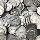 Lot of 10 Washington Quarters, Mixed Dates 1932-1964 90% Silver.