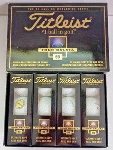 Titleist Tour Balata 90 Golf Balls 1 Dozen New NOS – Conoco Products Logo – Rare - Picture 1 of 5