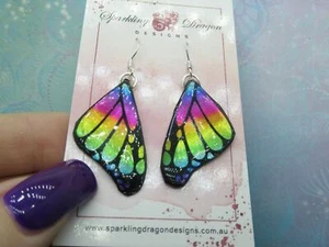 Rainbow-Colored Butterfly Earrings: Make a Statement Gift with Fairy Jewellery - Bild 1 von 5