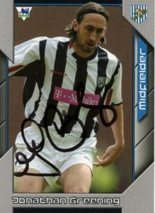 JONATHAN GREENING SIGNED WEST BROM 2004/2005 PREMIER STARS TRADING CARD+COA - Picture 1 of 1