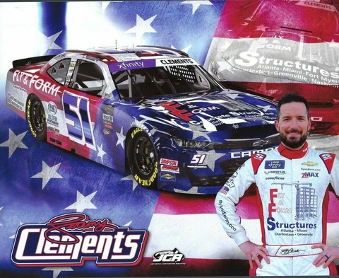2022 JEREMY CLEMENTS "FLY & FORM" #51 NASCAR XFINITY SERIES POSTCARD Cover