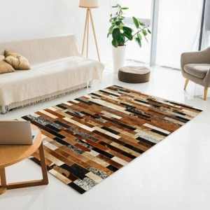 Cowhide Cow Skin Rug Leather Area New hide Rugs Natural Hair on Cow hide carpets - Picture 1 of 5