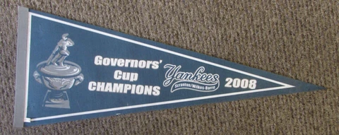2008 SCRANTON / WILKES-BARRE YANKEES - GOVERNORS CUP CHAMPIONS - 30 INCH PENNANT Cover