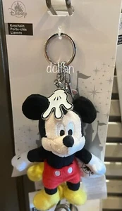 Disney Parks Mickey Mouse Plush Keychain with Hand Bag Charm NEW - Picture 1 of 2