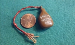 Vintage Swift's Premium Ham Advertising Charm or Fob 1930's Celluloid Plastic - Picture 1 of 3