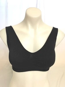 Women's Comfortable Black Wireless Sport Bralette Size Small - Picture 1 of 7
